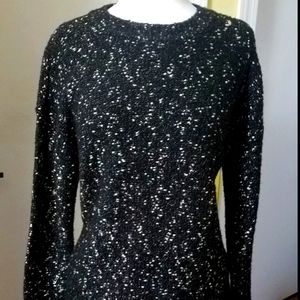 New Anne Klein Black and Gold Sweater size M